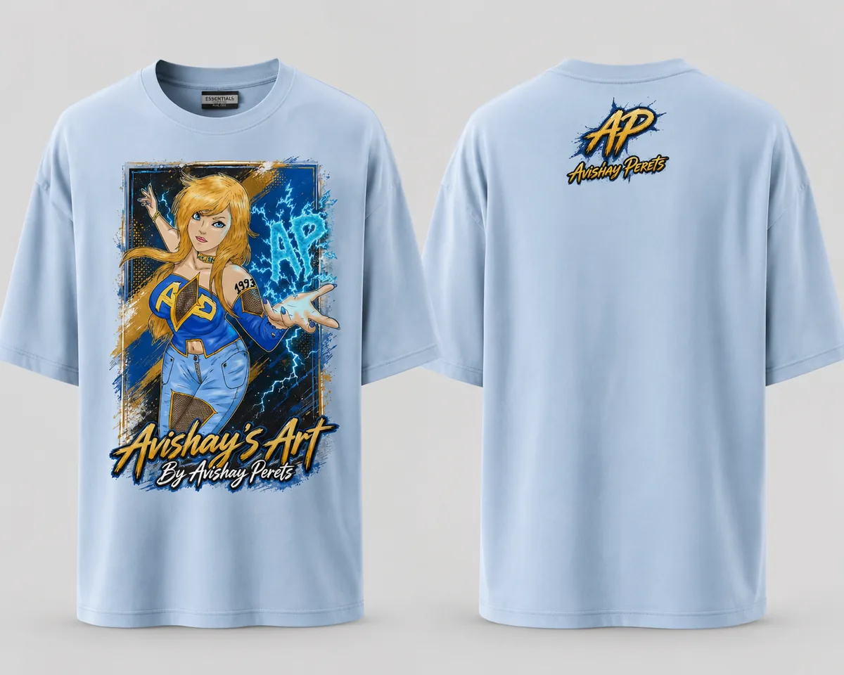 Essential Box Tee front and back mockup