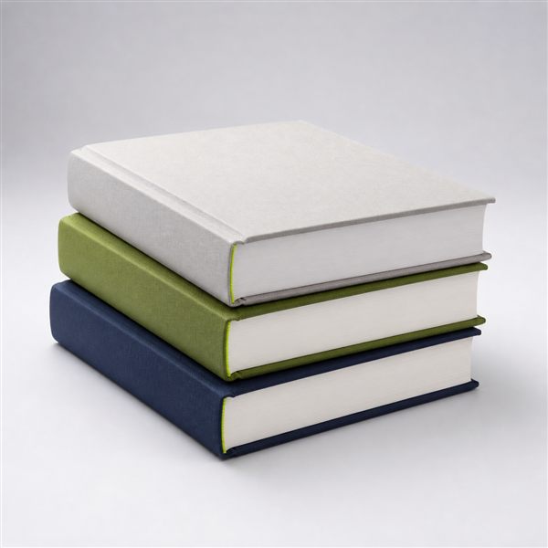 Stack of modern hardcover books
